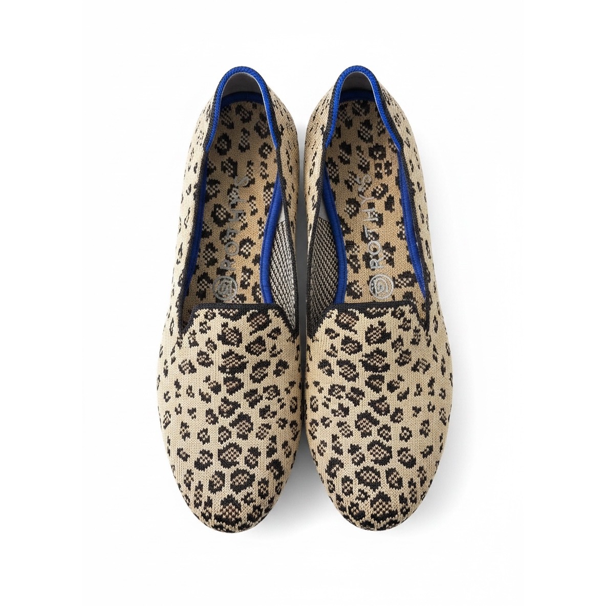 Rothy's The Loafer Women 9 Tan Black Leopard Print Sustainable Slip On